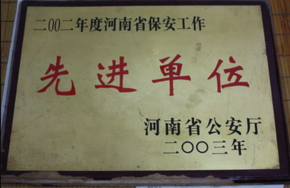 2002年度 河南省保安工作先進(jìn)單位縮略圖